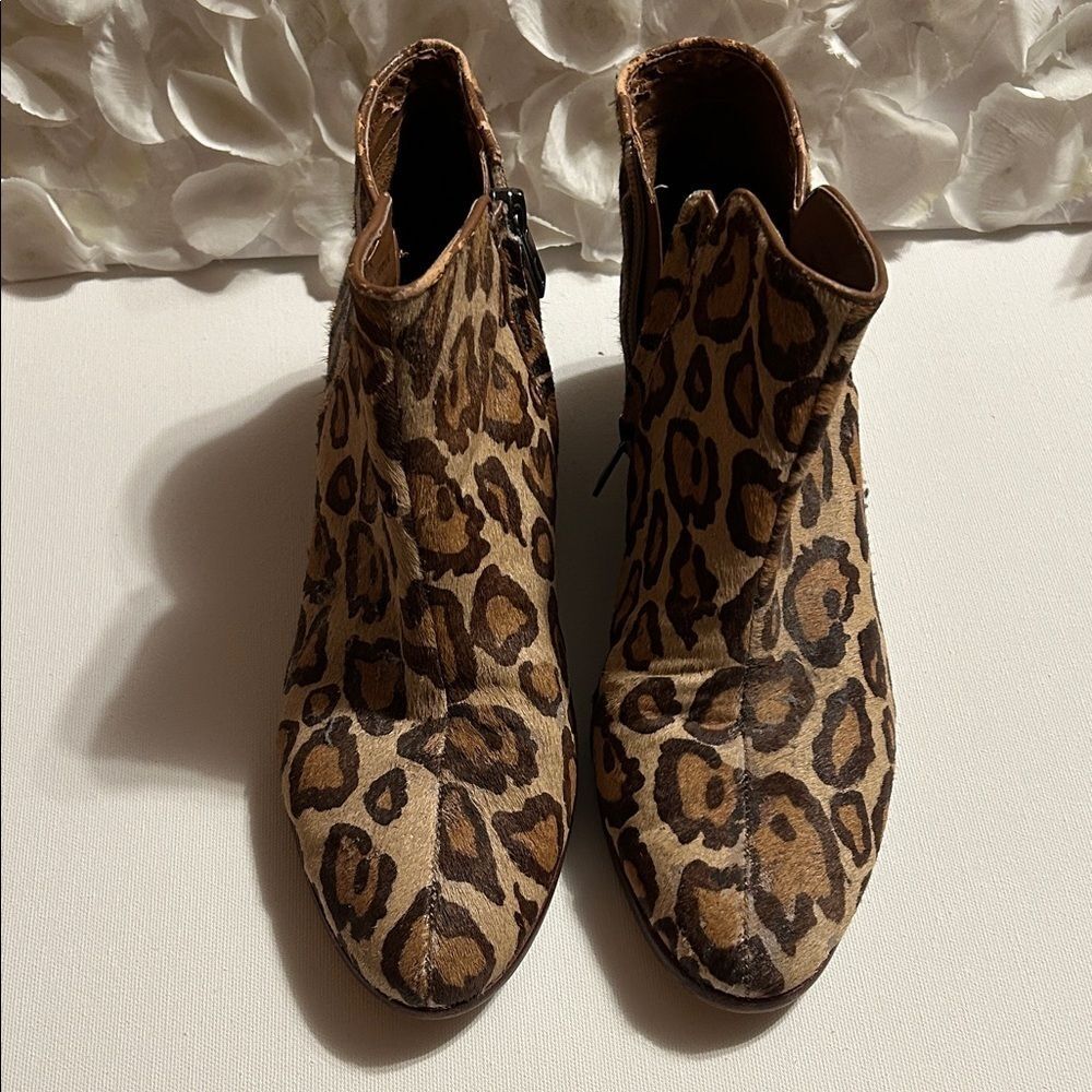 Sam Edelman Brown Leopard Ankle Booties